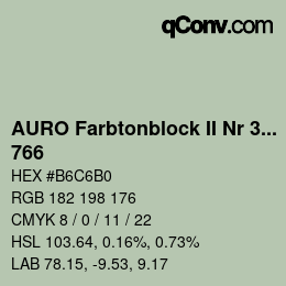 カラーコード: AURO Farbtonblock II Nr 321+330 - 766 | qconv.com