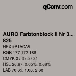 カラーコード: AURO Farbtonblock II Nr 321+330 - 825 | qconv.com