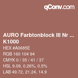 カラーコード: AURO Farbtonblock III Nr 344+350 - K1000 | qconv.com