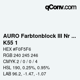 Código de color: AURO Farbtonblock III Nr 344+350 - K55 1 | qconv.com