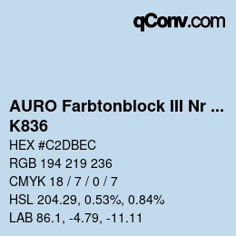 カラーコード: AURO Farbtonblock III Nr 344+350 - K836 | qconv.com