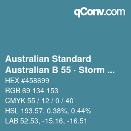 Farbcode: Australian Standard - Australian B 55 · Storm Blue | qconv.com