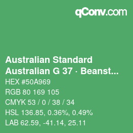 カラーコード: Australian Standard - Australian G 37 · Beanstalk | qconv.com