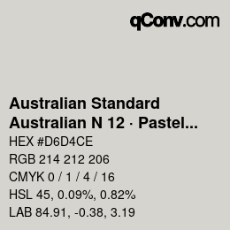 Código de color: Australian Standard - Australian N 12 · Pastel Grey | qconv.com