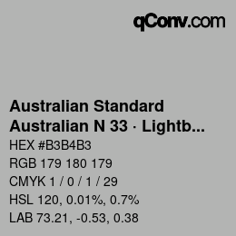 Farbcode: Australian Standard - Australian N 33 · Lightbox Grey | qconv.com