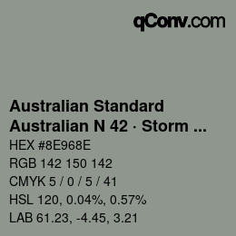 カラーコード: Australian Standard - Australian N 42 · Storm Grey | qconv.com
