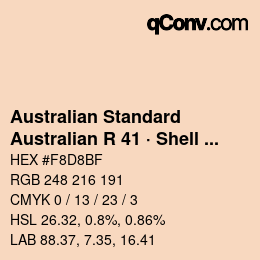 Code couleur: Australian Standard - Australian R 41 · Shell Pink | qconv.com