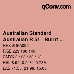 Código de color: Australian Standard - Australian R 51 · Burnt Pink | qconv.com