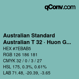 Farbcode: Australian Standard - Australian T 32 · Huon Green | qconv.com