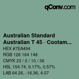 カラーコード: Australian Standard - Australian T 45 · Cootamundra | qconv.com