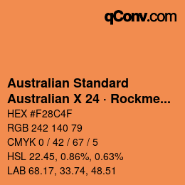 颜色代码: Australian Standard - Australian X 24 · Rockmelon | qconv.com