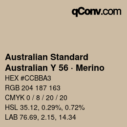 Farbcode: Australian Standard - Australian Y 56 · Merino | qconv.com