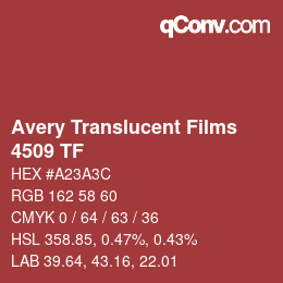 Farbcode: Avery Translucent Films - 4509 TF | qconv.com