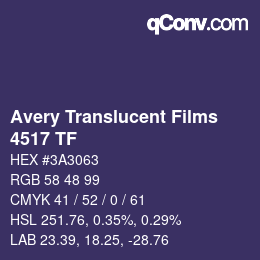 Farbcode: Avery Translucent Films - 4517 TF | qconv.com