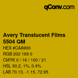 Código de color: Avery Translucent Films - 5504 QM | qconv.com