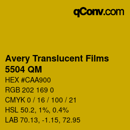 カラーコード: Avery Translucent Films - 5504 QM | qconv.com