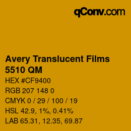 カラーコード: Avery Translucent Films - 5510 QM | qconv.com