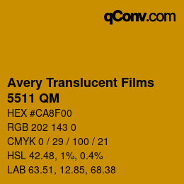 カラーコード: Avery Translucent Films - 5511 QM | qconv.com