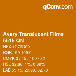 カラーコード: Avery Translucent Films - 5515 QM | qconv.com