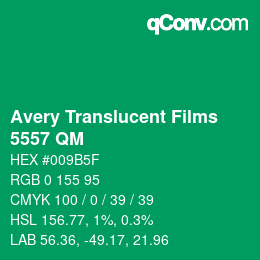 Farbcode: Avery Translucent Films - 5557 QM | qconv.com