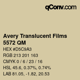 Código de color: Avery Translucent Films - 5572 QM | qconv.com