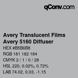 Código de color: Avery Translucent Films - Avery 5160 Diffuser | qconv.com