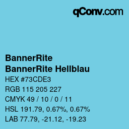 カラーコード: BannerRite - BannerRite Hellblau | qconv.com