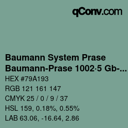 Código de color: Baumann System Prase - Baumann-Prase 1002·5 Gb-Gbb 3 | qconv.com
