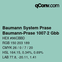 Color code: Baumann System Prase - Baumann-Prase 1007·2 Gbb | qconv.com