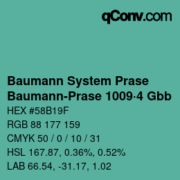 Código de color: Baumann System Prase - Baumann-Prase 1009·4 Gbb | qconv.com