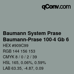 Código de color: Baumann System Prase - Baumann-Prase 100·4 Gb 6 | qconv.com