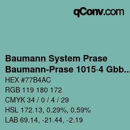 Farbcode: Baumann System Prase - Baumann-Prase 1015·4 Gbb 1 | qconv.com
