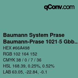 Farbcode: Baumann System Prase - Baumann-Prase 1021·5 Gbb 2 | qconv.com