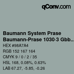 Farbcode: Baumann System Prase - Baumann-Prase 1030·3 Gbb 4 | qconv.com