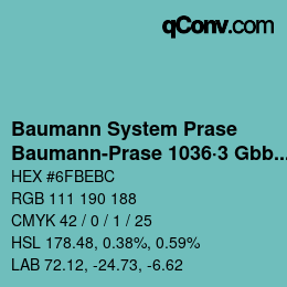 Código de color: Baumann System Prase - Baumann-Prase 1036·3 Gbb-Bgg | qconv.com