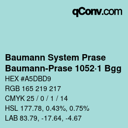Farbcode: Baumann System Prase - Baumann-Prase 1052·1 Bgg | qconv.com
