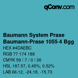 Farbcode: Baumann System Prase - Baumann-Prase 1055·4 Bgg | qconv.com