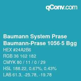 Code couleur: Baumann System Prase - Baumann-Prase 1056·5 Bgg | qconv.com