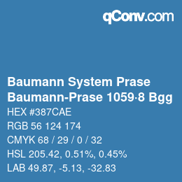 Código de color: Baumann System Prase - Baumann-Prase 1059·8 Bgg | qconv.com