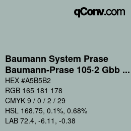 Código de color: Baumann System Prase - Baumann-Prase 105·2 Gbb 5 | qconv.com