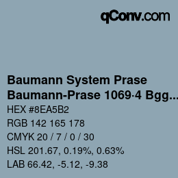 Code couleur: Baumann System Prase - Baumann-Prase 1069·4 Bgg 2 | qconv.com