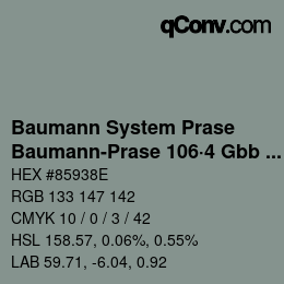 Farbcode: Baumann System Prase - Baumann-Prase 106·4 Gbb 5 | qconv.com