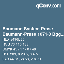 Farbcode: Baumann System Prase - Baumann-Prase 1071·8 Bgg 2 | qconv.com