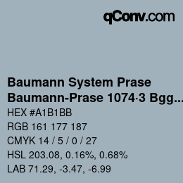 Code couleur: Baumann System Prase - Baumann-Prase 1074·3 Bgg 3 | qconv.com