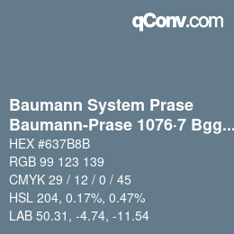 Código de color: Baumann System Prase - Baumann-Prase 1076·7 Bgg 3 | qconv.com