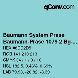Code couleur: Baumann System Prase - Baumann-Prase 1079·2 Bg-Bgg | qconv.com