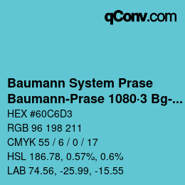 Color code: Baumann System Prase - Baumann-Prase 1080·3 Bg-Bgg | qconv.com