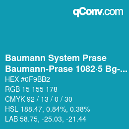 Código de color: Baumann System Prase - Baumann-Prase 1082·5 Bg-Bgg | qconv.com