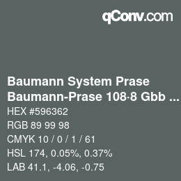 Farbcode: Baumann System Prase - Baumann-Prase 108·8 Gbb 5 | qconv.com