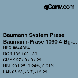 Code couleur: Baumann System Prase - Baumann-Prase 1090·4 Bg-Bgg 2 | qconv.com